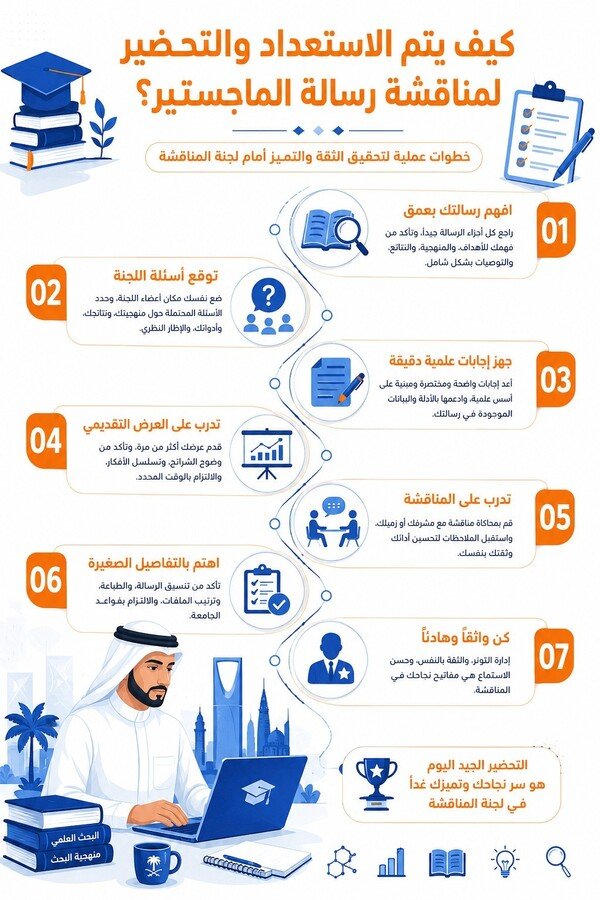 كيف يتم الاستعداد والتحضير لمناقشة رسالة الماجستير؟